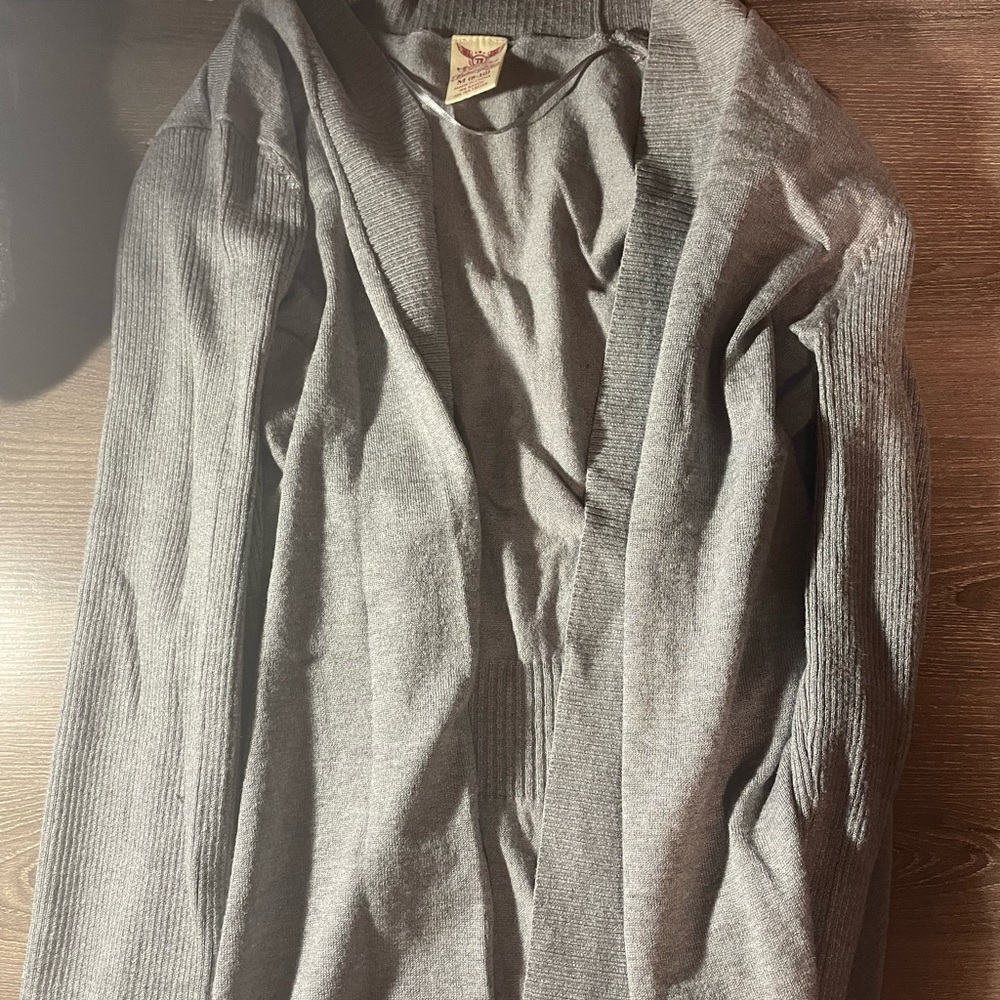 Size M faded glory gray cardigan